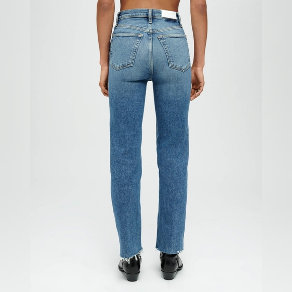 Re/Done Mid 70s High Rise Rigid Stovepipe Jeans - Picture 9 of 13